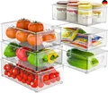 Kühlschrank Organizer Set - 6er Set (3 Größe) Kühlschrank Organizer, Küchen Orga