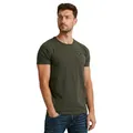 PME Legend Herren Rundhals T-Shirt Cold DYE Regular Fit Schwarz Weiss Grün Blau, Größe:XL, Farbe:Beluga 8039