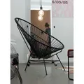 Stuhl Acapulco Chair Acapulco Design Bespannung schwarz, 70x92x95 cm