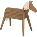 roba Outdoorspielpferd, Massivholz teak-farben, Voltigierpferd sehr stabil, Gartenpferd mit Mähne und Schweif - Braun