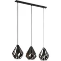 Eglo - 3er Pendelleuchte Carlton 1 Schwarz-kupfer 80,5 X 20,5 Cm E27 Pendelleuchte