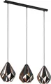 Eglo 3er Pendelleuchte Carlton 1 schwarz-kupfer 80,5 x 20,5 cm E27