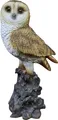 Dekofigur Eule auf Stamm 34 cm bunt