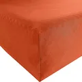 Erwin Müller Spannbettlaken Freising Elasthan-Jersey-Stretch - dehnbar, antipilling, bügelfrei, Rundumgummi - apfelsine Größe 80x200 cm - 80x220 cm