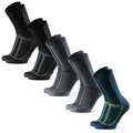 DANISH ENDURANCE Basicsocken Long Distance Crew (5-Paar) Wadenlange Sportsocken für Läufer, Anti-Blasen & Rutschfest bunt 43-47