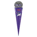 Step by Step Schultüte Dreamy Pegasus Shadow, lila-grau, passend zum Schulranzen, aus recycelten PET-Flaschen, Verschluss aus Stoff, 5L Füllvolumen, 70 cm Höhe, für die 1. Klasse