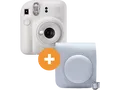 FUJIFILM INSTAX mini 12 Travel Set Sofortbildkamera, Clay White