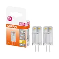 Osram LED Pin Lampe mit G4 Sockel, Warmweiss (2700K), 12V-Niedervoltlampe, 0.9W, Ersatz für herkömmliche 10W-Lampe, Doppel-Pack