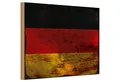 Roomando Holzbild Holzschild Flagge Deutschland 30x20cm Flag Germany Rost