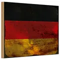 Holzschild Flagge Deutschland 30x20cm Flag Germany Rost