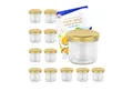 MamboCat Einmachglas 12er Set Sturzglas 125 ml Marmeladenglas Einmachglas goldener Deckel, Glas