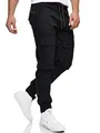 Indicode Herren Dennis Cargohose aus 98% Baumwolle mit 6 Taschen | Cargo Hose für Männer Black, XL