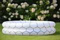 FREE Swimming Pool Ø 165 x 35 cm 2 Ringe aus PVC 0,3 mm beige Waben Jan Kurtz