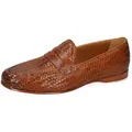 Melvin & Hamilton Julietta 7 Leder-Loafers für Damen Loafer Flache Absätze, Echtes Leder, Vegetabile Gerbung, Von Hand geflochten braun 40 EU