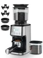 Homtone Elektrisch Kaffeemühle für Siebträger, Kaffeemühle mit 51 Mahlgrade, Coffee Grinder für Espresso/Tropfkaffee/French Press, Edelstahl-Kegelmahlwerk, Antistatik-Einsatz, 160W