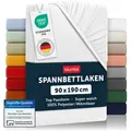 Blumtal Spannbettlaken Bettlaken aus Mikrofaser, Mikrofaser, Gummizug: rundum, (2 Stück) weiß 90 cm x 190 cm