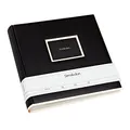 Semikolon 351099 Jumbo Album - 30x30 cm, 100 Seiten cremefarben, für 10x15 Fotos, mit Pergaminpapier - black schwarz