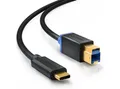 deleyCON deleyCON 0,5m USB C Kabel Datenkabel USB 3.0 USB-B zu USB-C Computer Tintenstrahldrucker