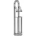 Beliani Toilettenpapierständer, Schwarz, Metall, 20x75x20 cm, Badezimmer, ,