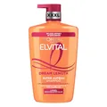 L'Oréal Paris Elvital XXXL Shampoo gegen Spliss, Für traumhaft langes Haar, Mit Rizinus-Öl, Vitaminen und pflanzlichen Proteinen, Dream Length Super Aufbau Haarshampoo, 1 x 1000 ml