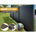 Kovalex WPC Sichtschutzzaun-Element inkl. 2 Pfosten Anthrazit Mattiert