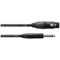 Cordial Mikrofonkabel CPM 10 FP - 10 m, NEUTRIK XLR female silber / Klinke 6,...