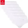 celodoro Slip Damen Taillenslip (6er Pack) Microfaser-Slip mit Stickerei weiß 40-42