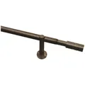 GARDINIA Gardinenstangen-Set "Zylinder", Länge 1000 mm, Ø 25 mm, Metall - braun