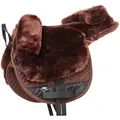Engel Reitsport Dressursattel Fellsattel aus echtem Lammfell und robustem Steppstoff aufpolsterbar, (1-St) braun R2 Englisch cm