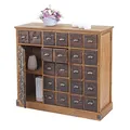 Mendler Apothekerkommode HWC-F33, Schubladenschrank, Tanne Holz massiv Vintage 90x100x35cm