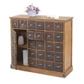 Apothekerkommode HWC-F33, Schubladenschrank, Tanne Holz massiv 90x100x35cm