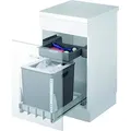 MÜLLEX EURO-BOXX 40-R Abfallsystem inklusive Auszugssystem als Vollauszug, 35 Liter / ab 40 cm Schrankbreite - Grau