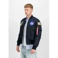 Alpha Industries Bomberjacke MA-1 VF Vintage Fit NASA blau M (48/50)