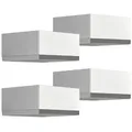 SO-TECH® Möbelfuß 4er Set MOTEL 65 x 65 mm Höhe: 25-35 mm, Höhe 30 mm, Chrom poliert silberfarben 3 cm
