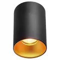 MasterLED GU10 Aufbauspot Tuba Schwarz-Gold, Deckenstrahler Aluminium, Leuchtmittel wechselbar - Schwarz