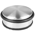 HRB Türstopper, Edelstahl massiv - Schwerer Türstopper Boden 1,2 Kg/Stk., Door Stopper im modernen Design versehen mit Gummiring zum Schutz der Türen