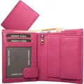 Geldbörse Nappa-Leder Kombibörse Pink - Rosa