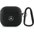 Mercedes-Benz Mercedes MEA4CSLBK AirPods 4 cover black/black Leather Metal Logo (Kopfhörer Tasche) (Mer008352-0)