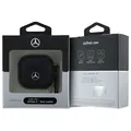 Mercedes Airpods 4 Hülle Case Cover Genuine Leather Electronic Line Schwarz