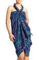PANASIAM Sarong Pareo Tuch aus blickdichter Viskose in dunklen Farben - Strandtuch, Viskose, Wickelrock Strandkleid Bikini Wrap oder Schal für Damen & Herren