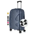 IMPACKT IP1 Hartschalen-Koffer M - 67x45x28 cm, 73 L, 3,5 kg - TSA-Schloss, auswechselbare Rollen - aus recyceltem Material - 6 Jahre Garantie