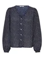 ONLY Blusenshirt Langarm Print V-Neck Business Tunika ONLSONJA ONLSONJA LIFE L/S BUTTON TOP NOOS PTM