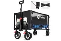 Sekey Bollerwagen 160L 150KG Bollerwagen Faltbar Handwagen mit Bremsen Camping Einkaufen, Klappbar Transportwagen Geländetauglich Gartenwagen