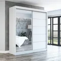 Schwebetürenschrank, 2-türig Schrank 160 cm mit Spiegel GAP