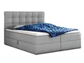 Sofnet Boxspringbett Best mit 2 Bettkästen, Doppelbett mit Bonell-Matratze und Topper, Polsterbett, Bett, Bettgestell, Stilvoll, Schlafzimmer (Grau (Inari 91), 180 x 200 cm)