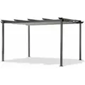 Leco - Aluminium Pergola Mit Faltdach, Lichtgrau, 4 X 3 M