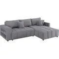Habitat Garten Ecksofa, Grau, Textil, 3-Sitzer, 264x178 cm, Wohnzimmer, Sofas & Couches, Wohnlandschaften, Ecksofas