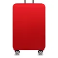 YianBestja Elastisch und Einfarbig Kofferhülle Koffer Abdeckung Schutzhülle Kofferschutzhülle Kofferbezug Luggage Gepäck Cover mit Band und Klettverschluss (Rot, M (22-24 Zoll))
