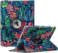 Fintie Hülle für iPad 10.2 Zoll 9.Generation / 8. Gen / 7. Gen (Modell 2021/2020/2019) mit Pencil Halter - 360 Grad Rotierend Stand Schutzhülle Cover mit Auto Schlaf/Wach Funktion, Dschungelnacht