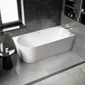 Freistehende Badewanne Bernstein Nova Slim Line Acryl Weiß Einbau Rechts 170x78cm